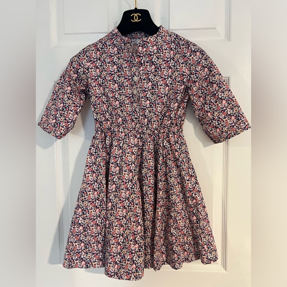 Miss B Busy Bees Floral 3/4 sleeve 100% cotton dress w/ pockets